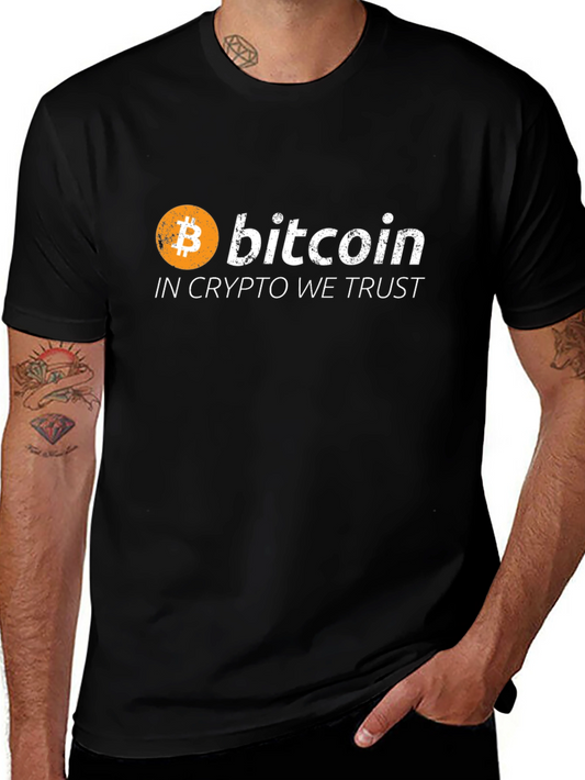 Bitcoin Crypto Trust Black Graphic Tee