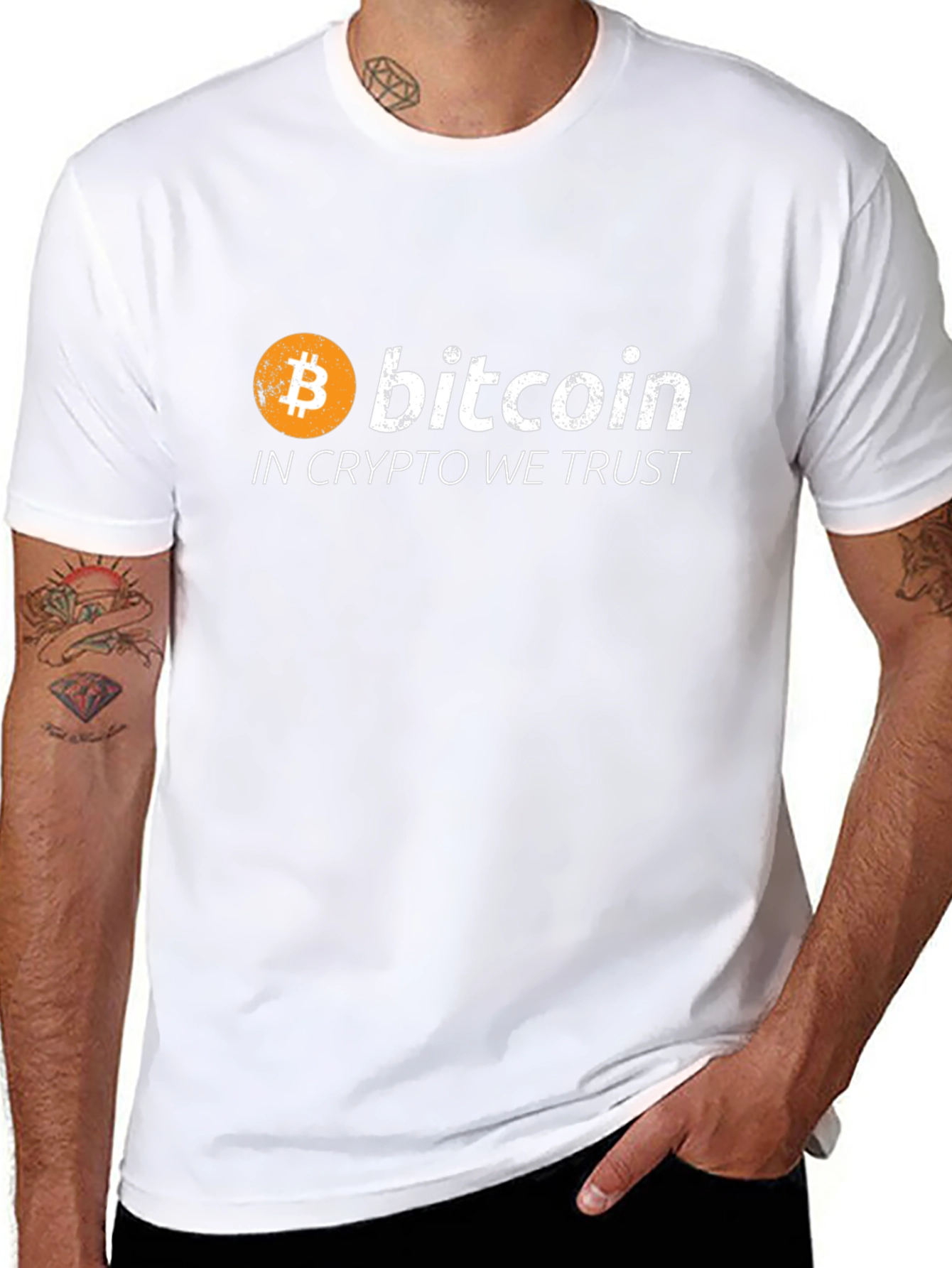Bitcoin Crypto Trust Black Graphic Tee