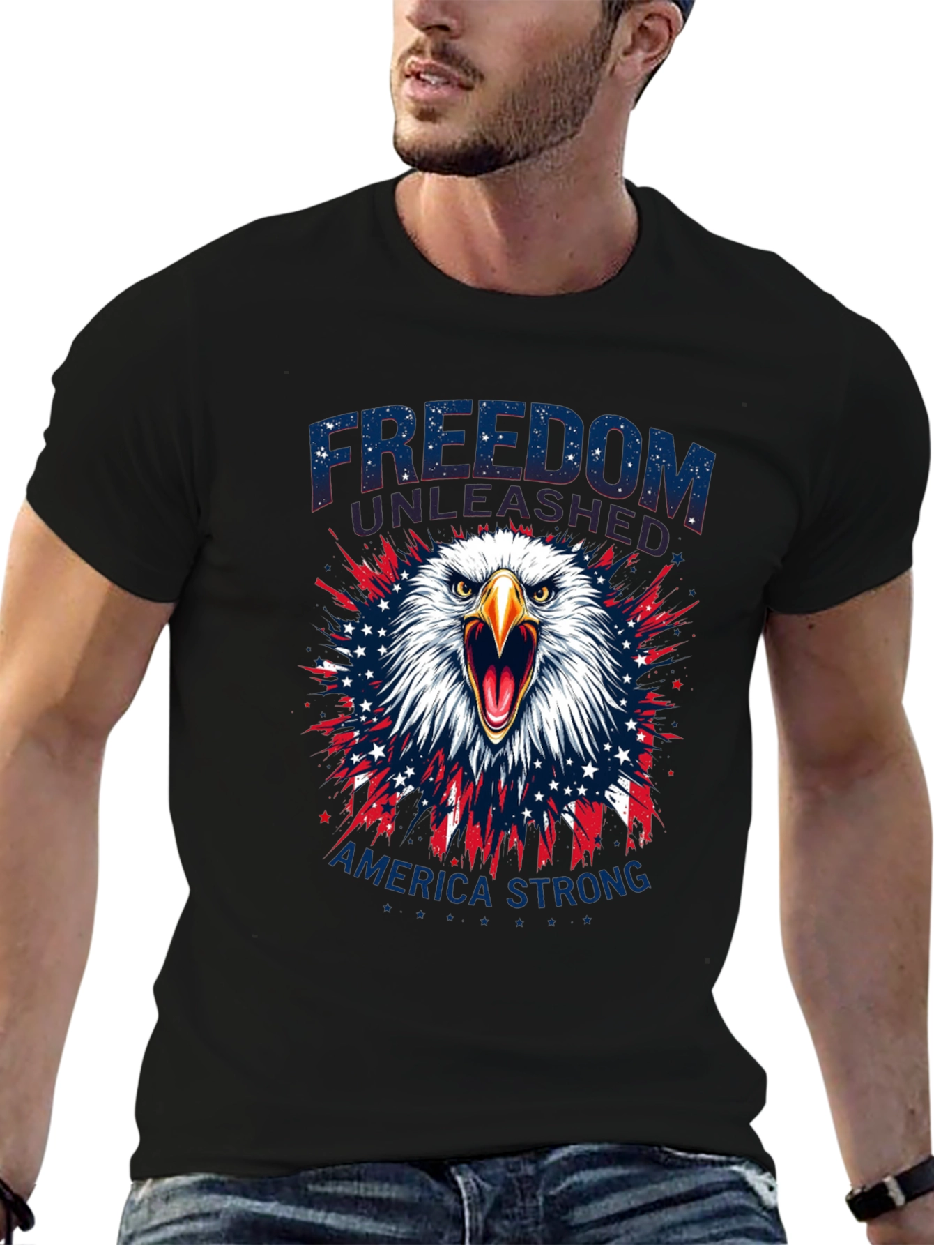 Patriotic Eagle T-Shirt - Freedom Unleashed Tee