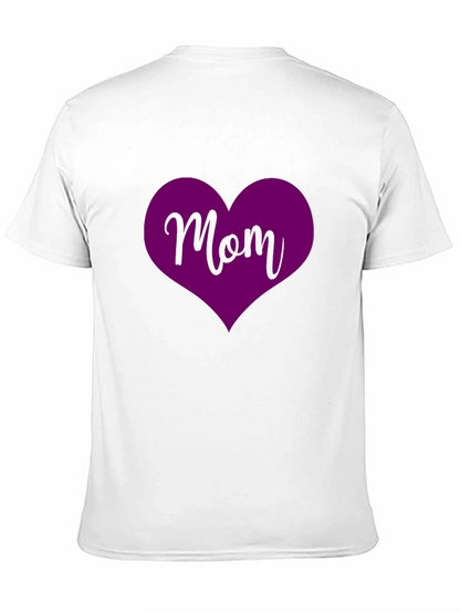 Mom Heart T-Shirt - Black Stylish and Comfortable