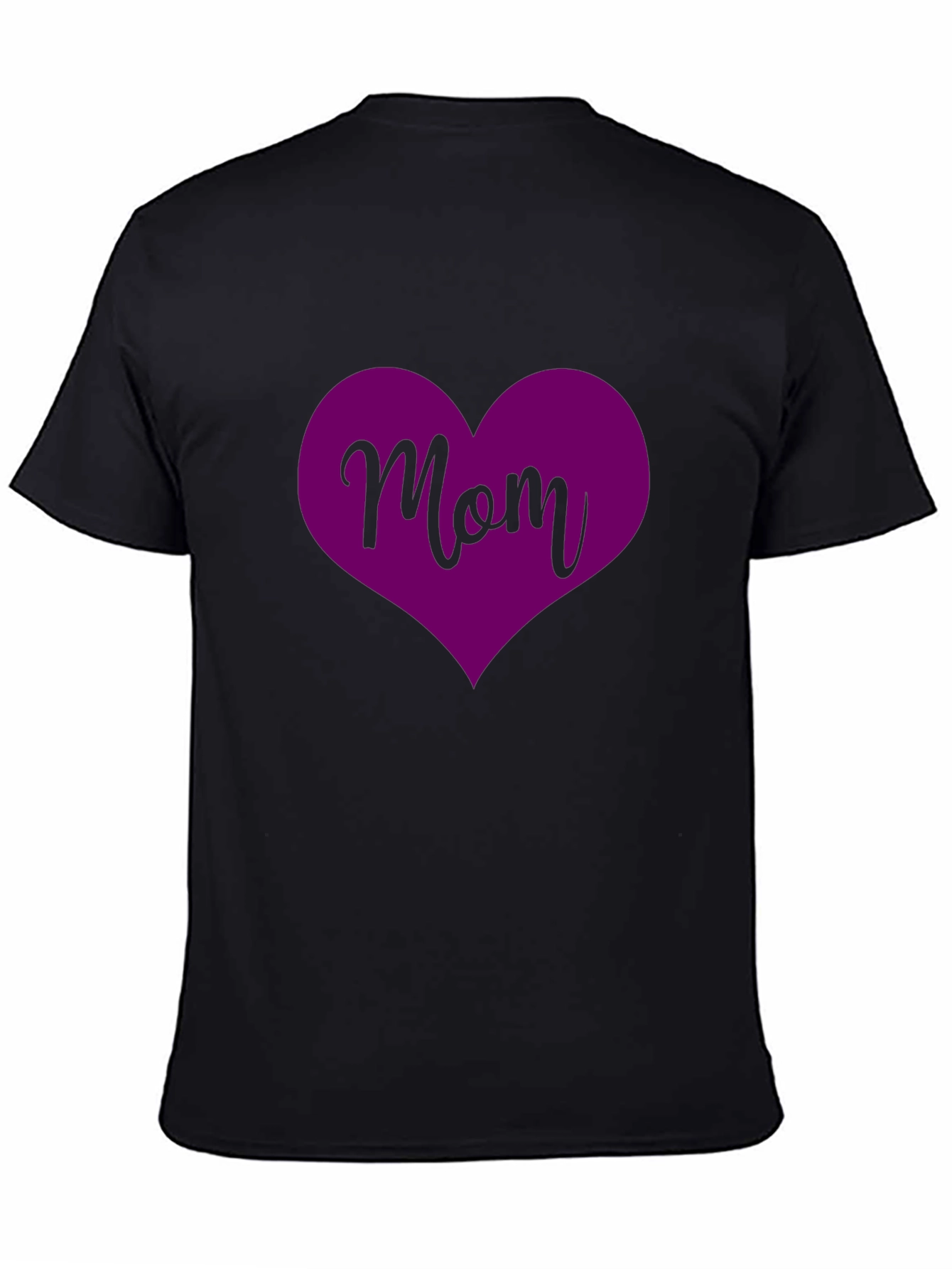 Mom Heart T-Shirt - Black Stylish and Comfortable