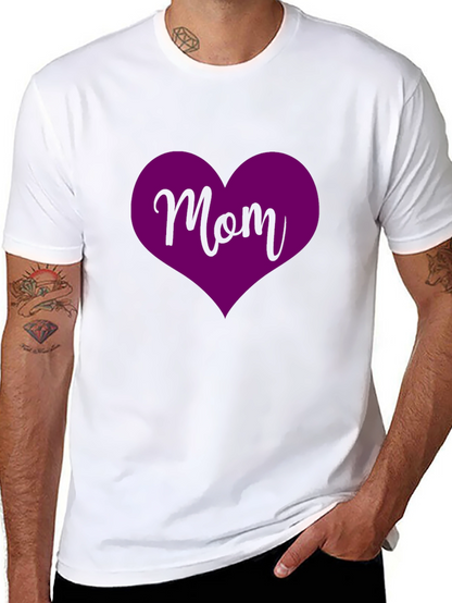 Mom Heart T-Shirt - Black Stylish and Comfortable