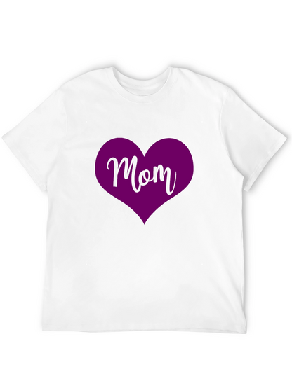 Mom Heart T-Shirt - Black Stylish and Comfortable