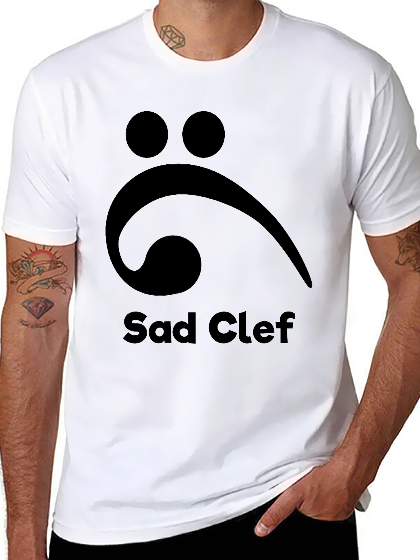 Sad Clef T-Shirt: Music Lovers Melancholy