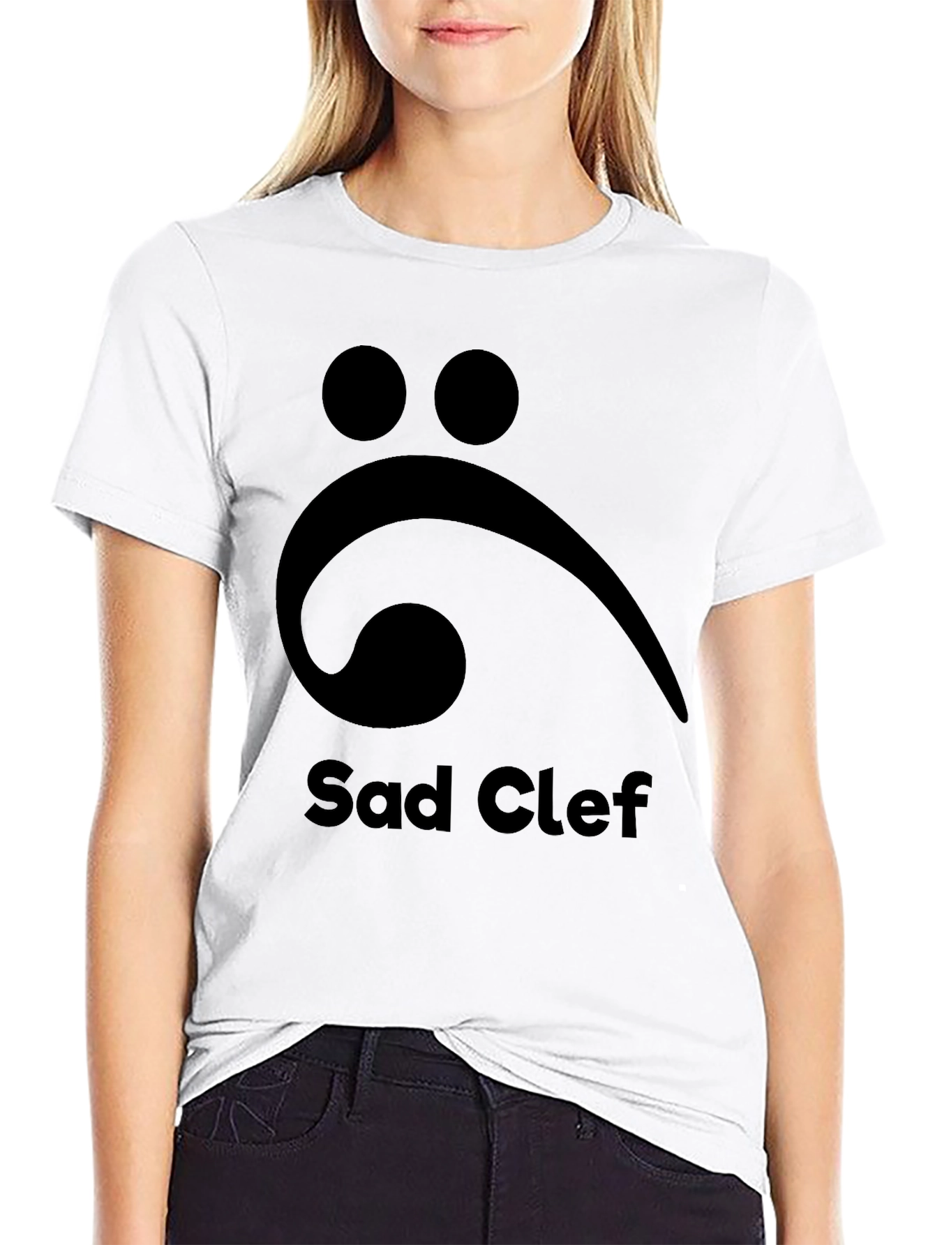 Sad Clef T-Shirt: Music Lovers Melancholy
