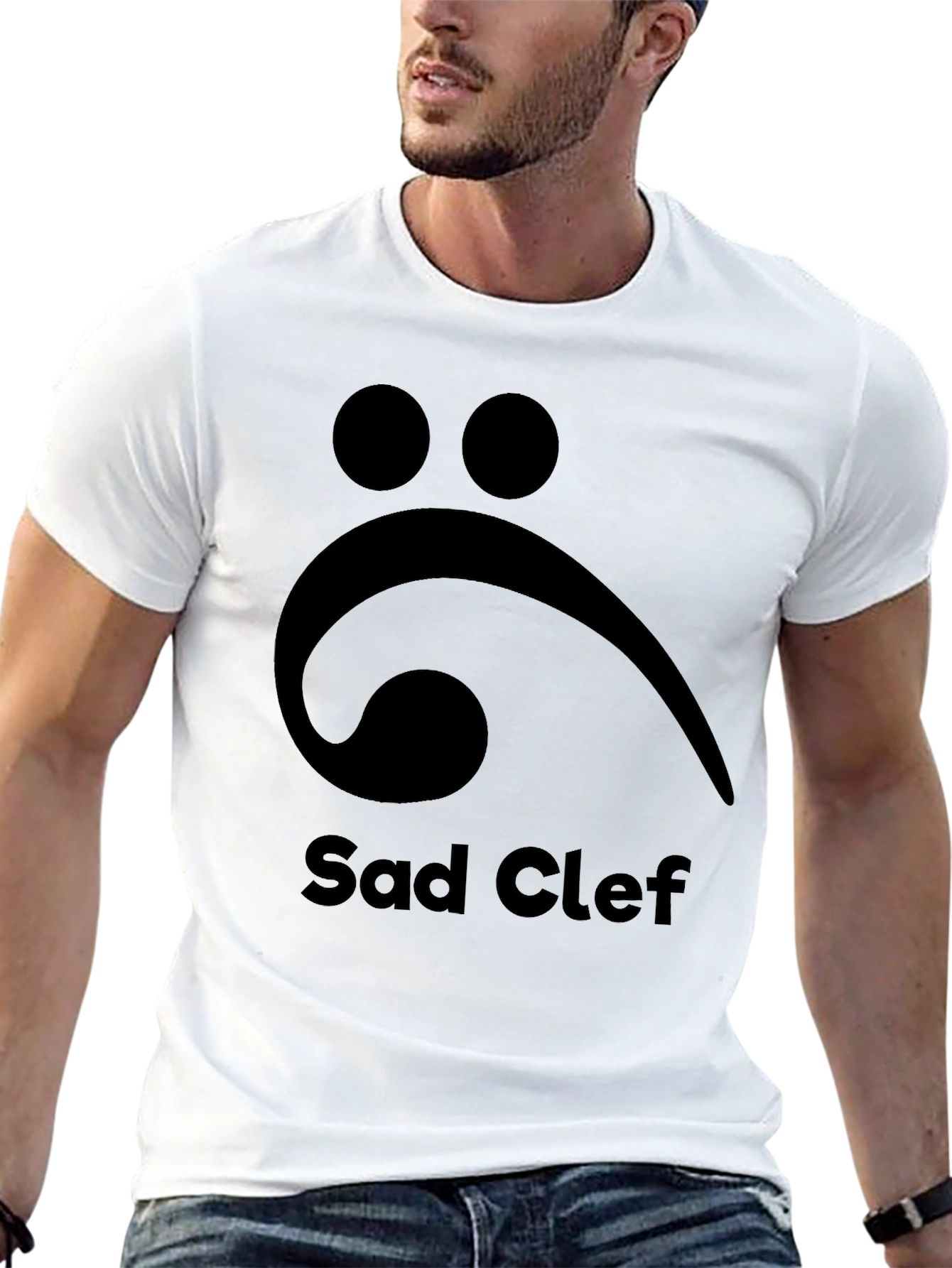 Sad Clef T-Shirt: Music Lovers Melancholy