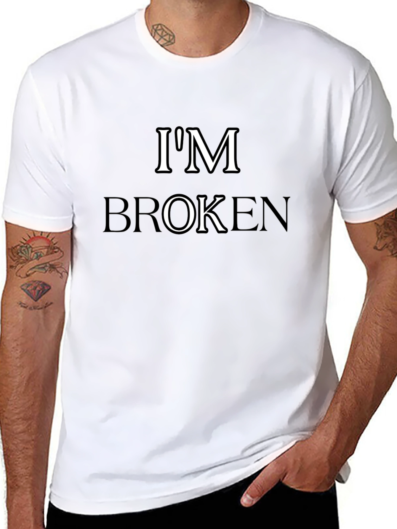 Im Broken Graphic Tee - Mens Black T-Shirt