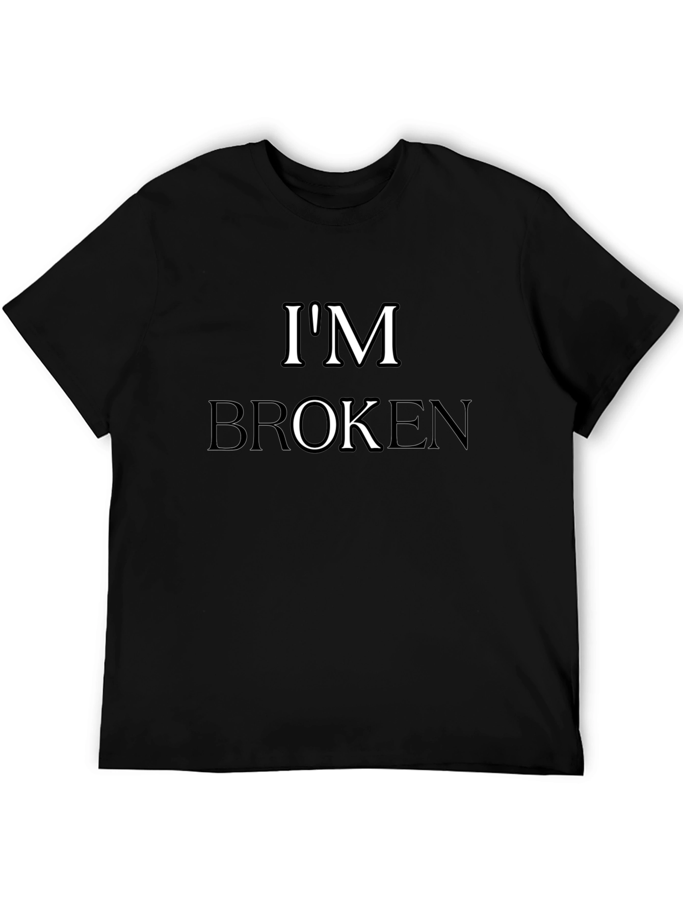 Im Broken Graphic Tee - Mens Black T-Shirt