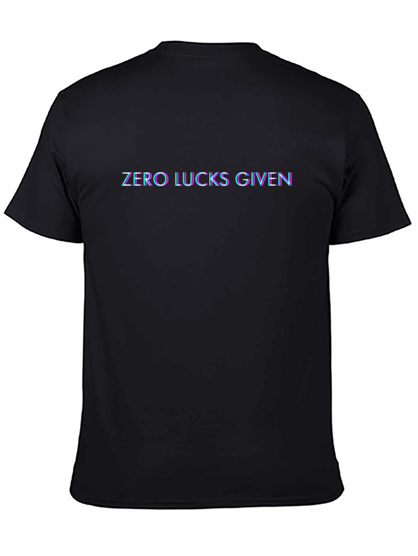 Zero Lucks Given Graphic Black T-Shirt