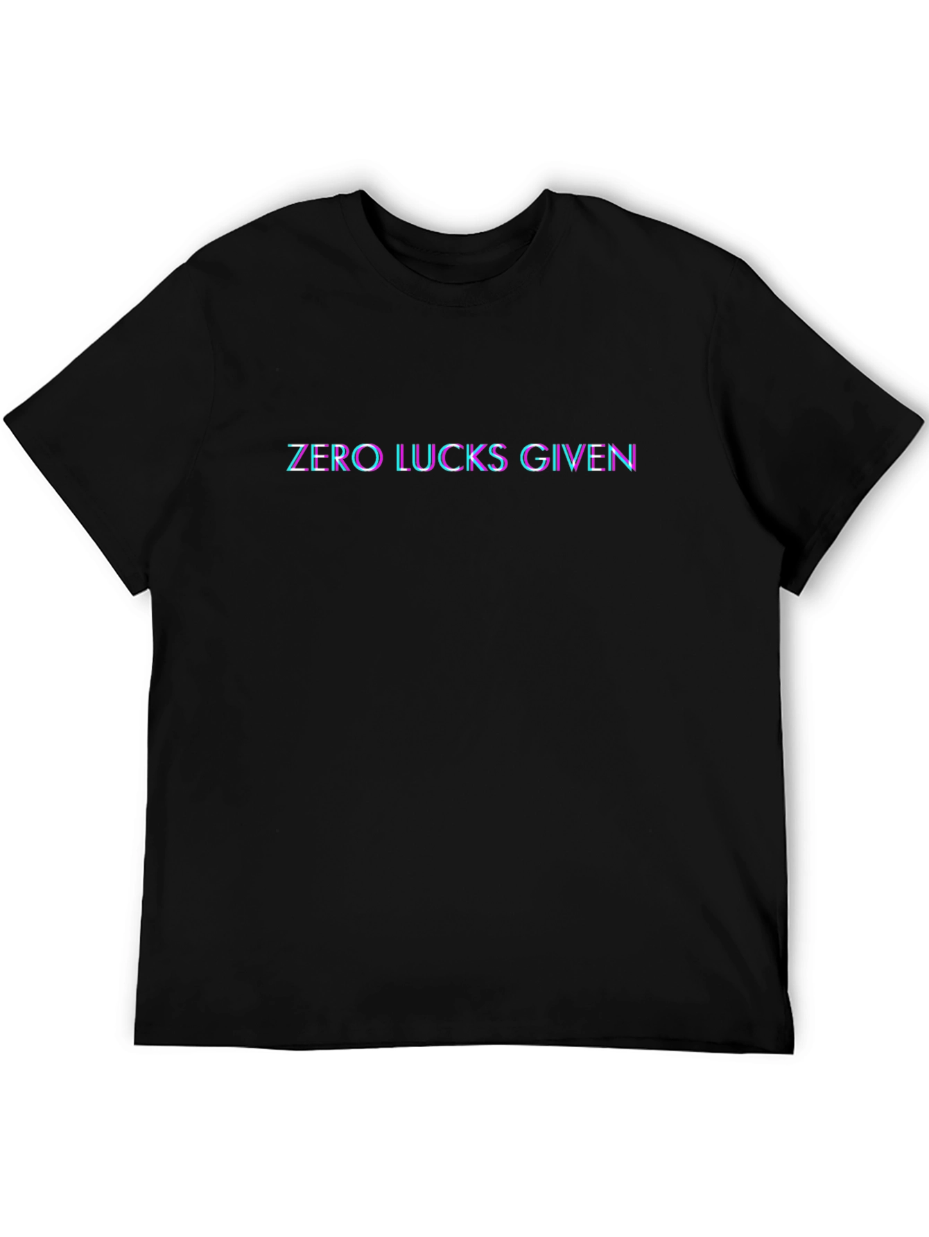 Zero Lucks Given Graphic Black T-Shirt