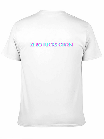 Zero Lucks Given Graphic Black T-Shirt