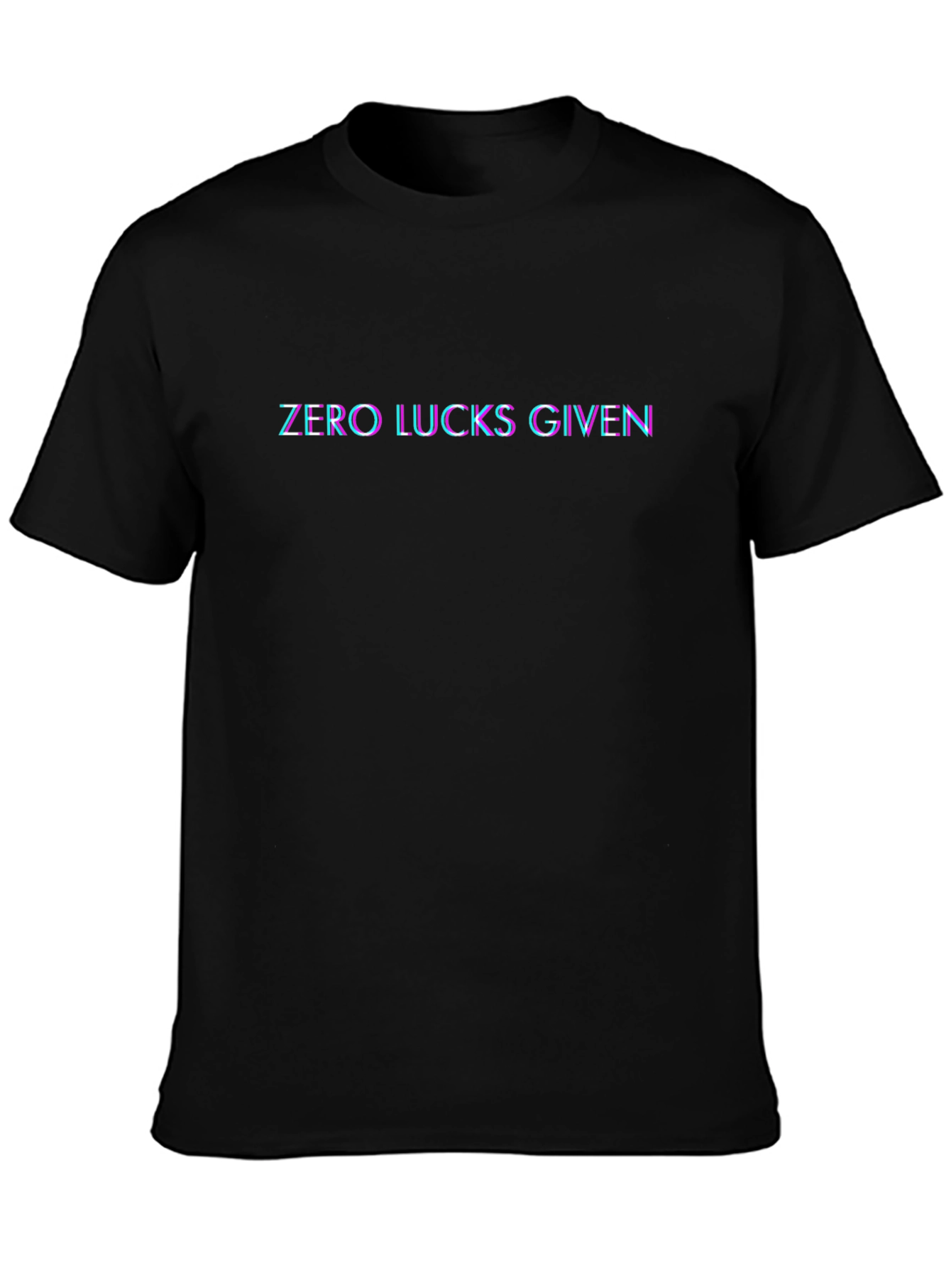 Zero Lucks Given Graphic Black T-Shirt