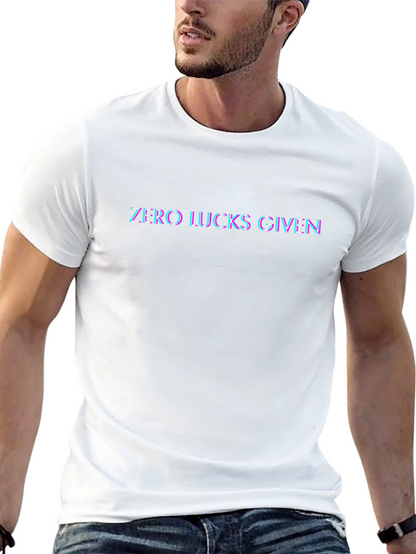 Zero Lucks Given Graphic Black T-Shirt