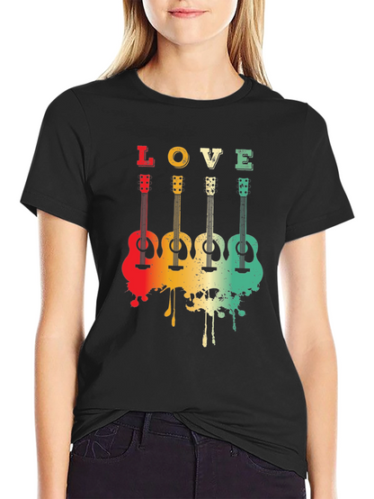 Love Guitar Tee - Retro Music Lover T-Shirt