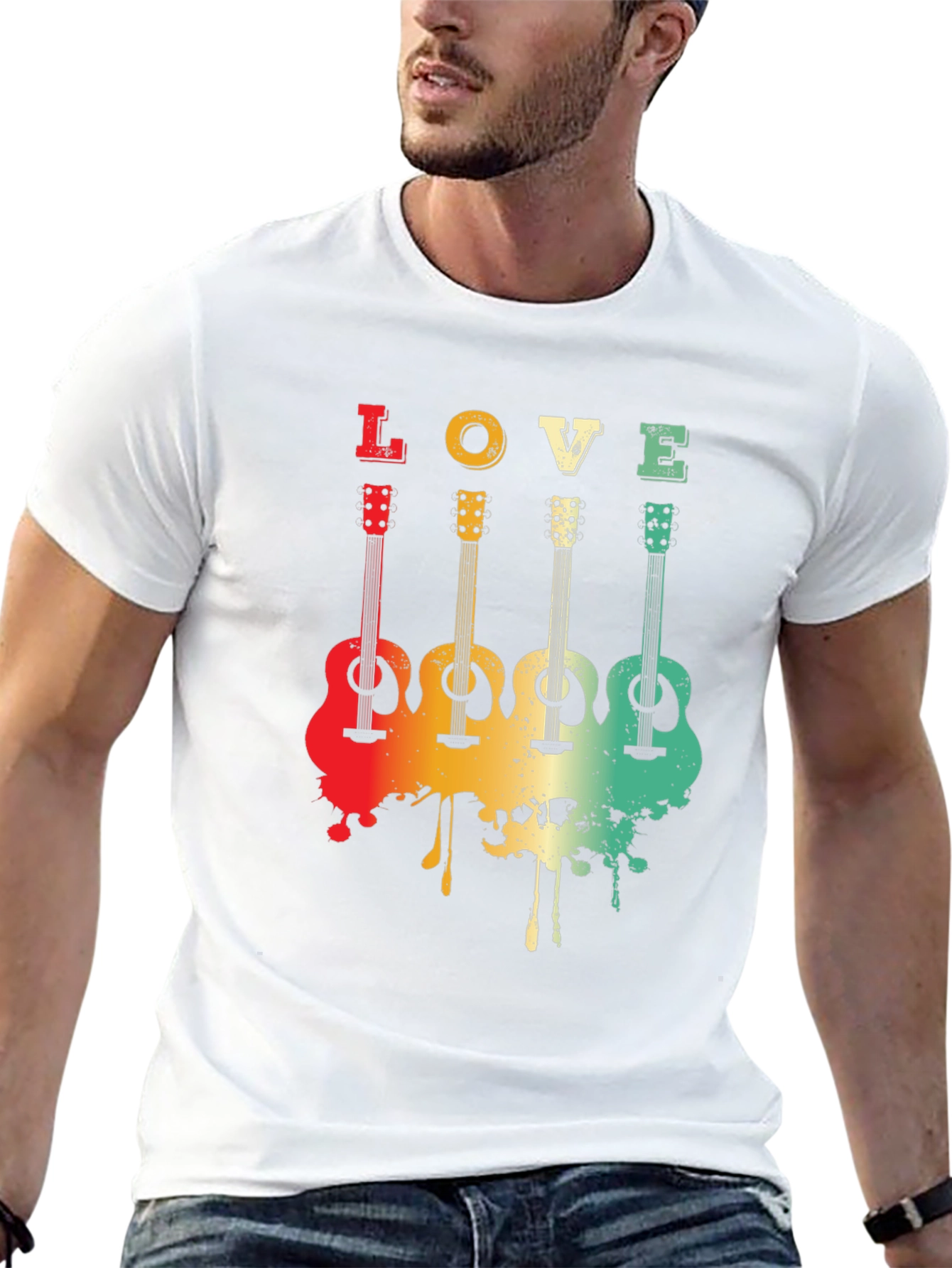 Love Guitar Tee - Retro Music Lover T-Shirt