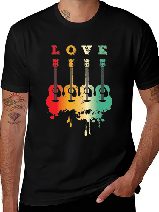Love Guitar Tee - Retro Music Lover T-Shirt