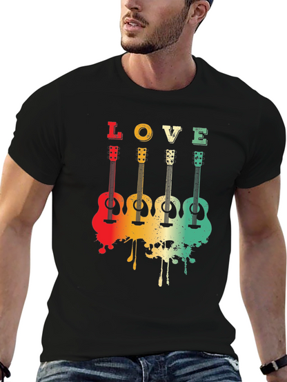 Love Guitar Tee - Retro Music Lover T-Shirt