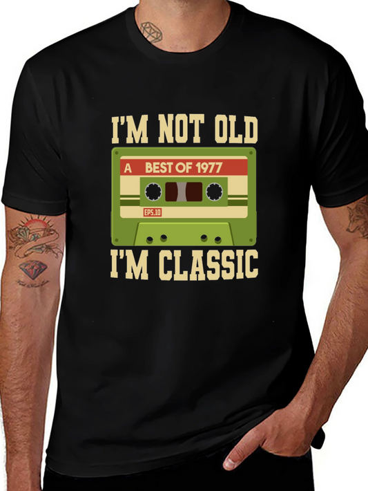 Vintage 1977 Cassette Tape T-Shirt - Classic Style