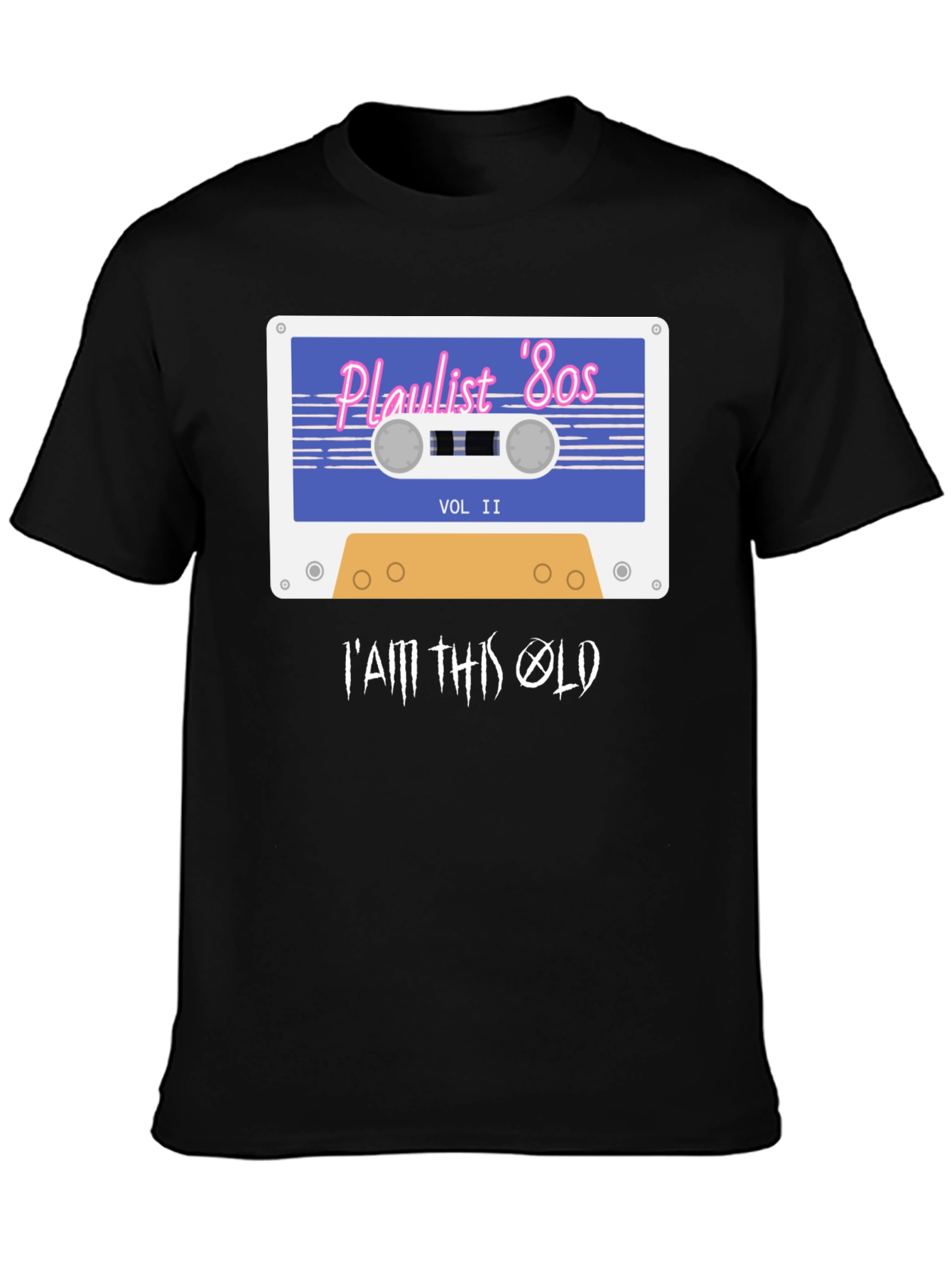 Playlist 80s Retro Cassette T-Shirt