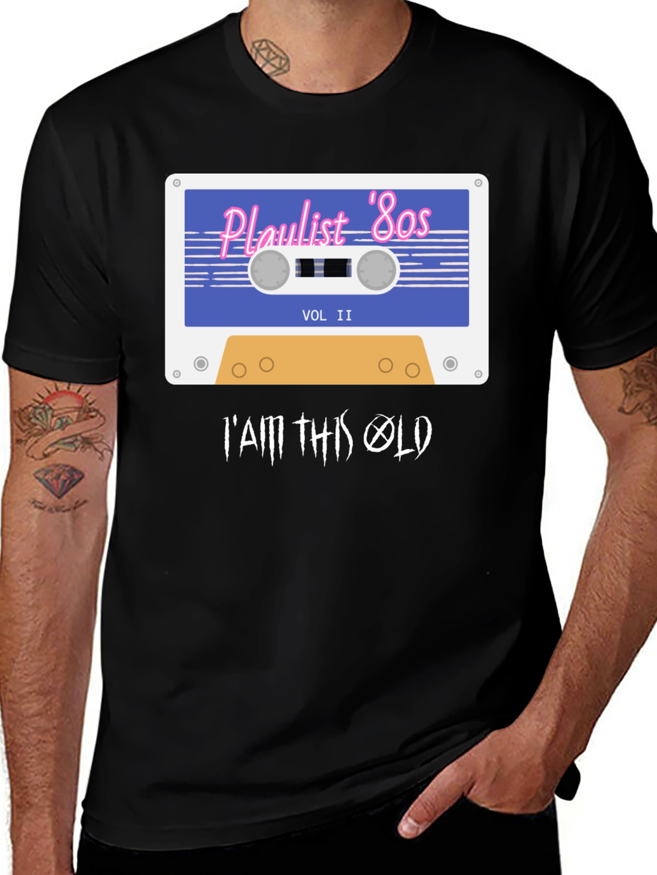 Playlist 80s Retro Cassette T-Shirt
