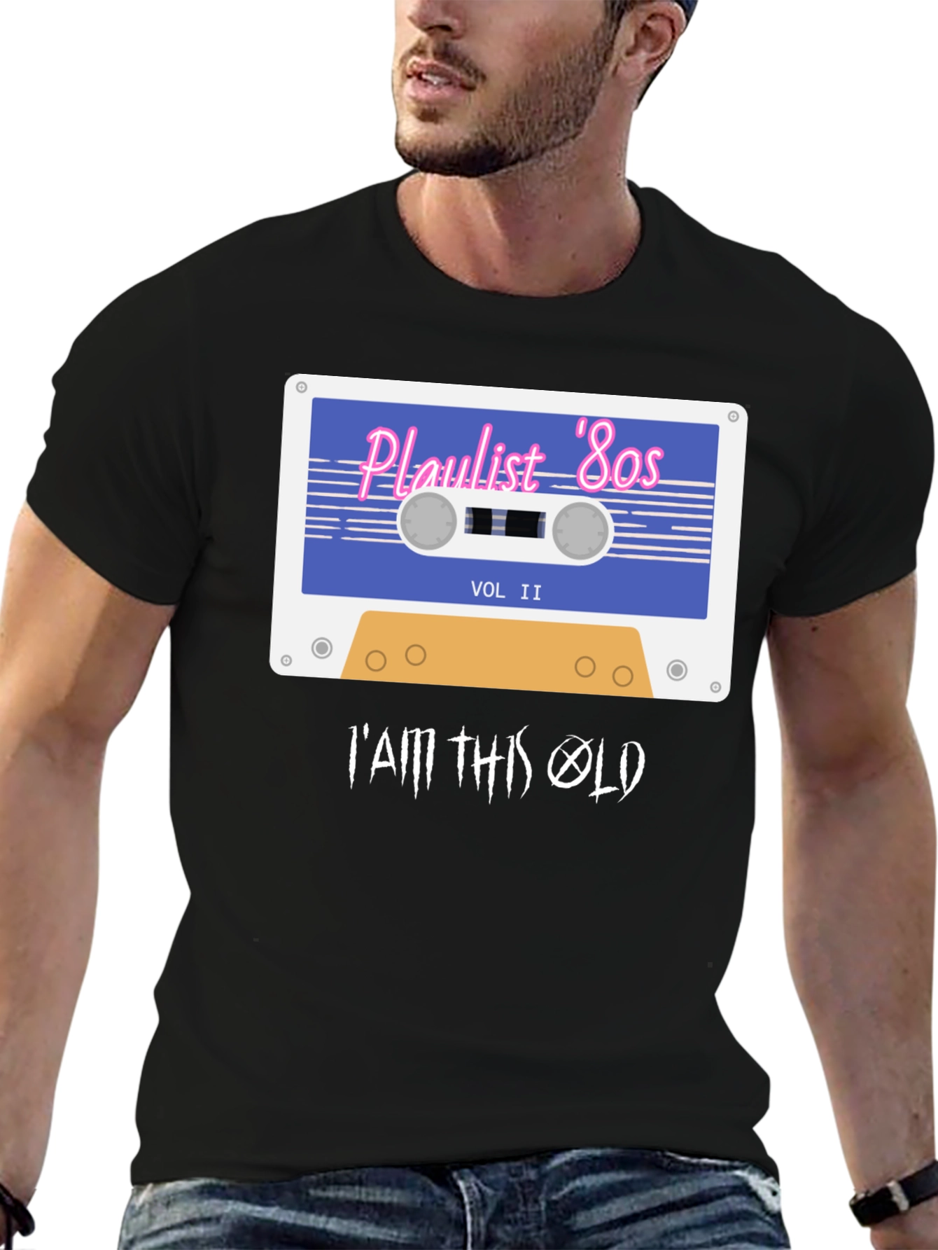 Playlist 80s Retro Cassette T-Shirt