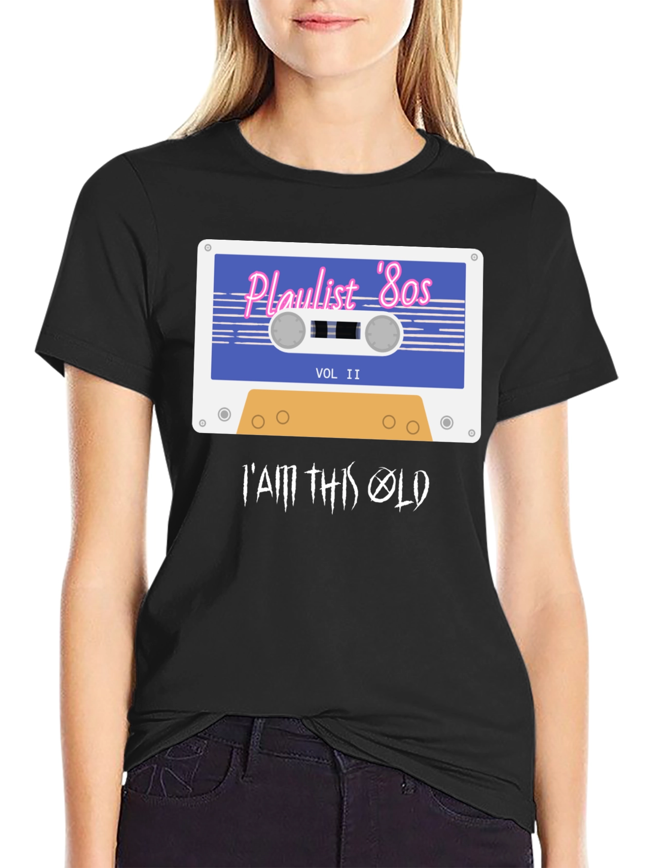 Playlist 80s Retro Cassette T-Shirt
