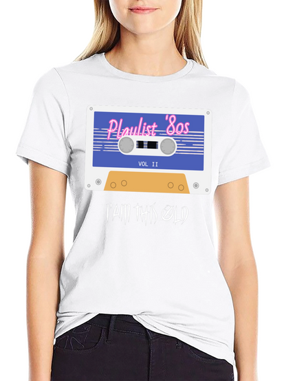 Playlist 80s Retro Cassette T-Shirt
