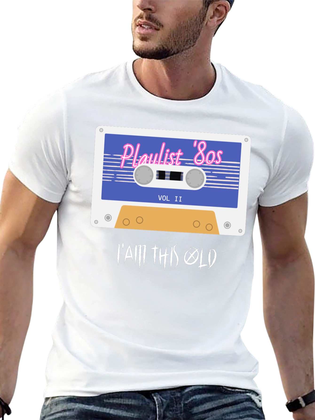 Playlist 80s Retro Cassette T-Shirt