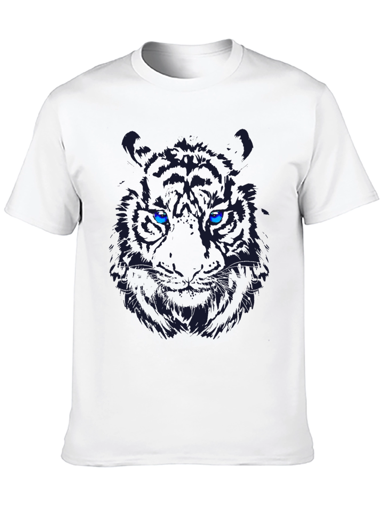 Black Tiger Graphic Tee - Bold Eye-Catching Design
