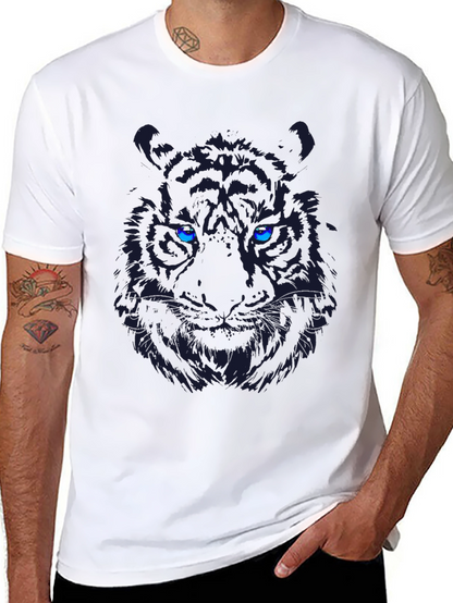 Black Tiger Graphic Tee - Bold Eye-Catching Design
