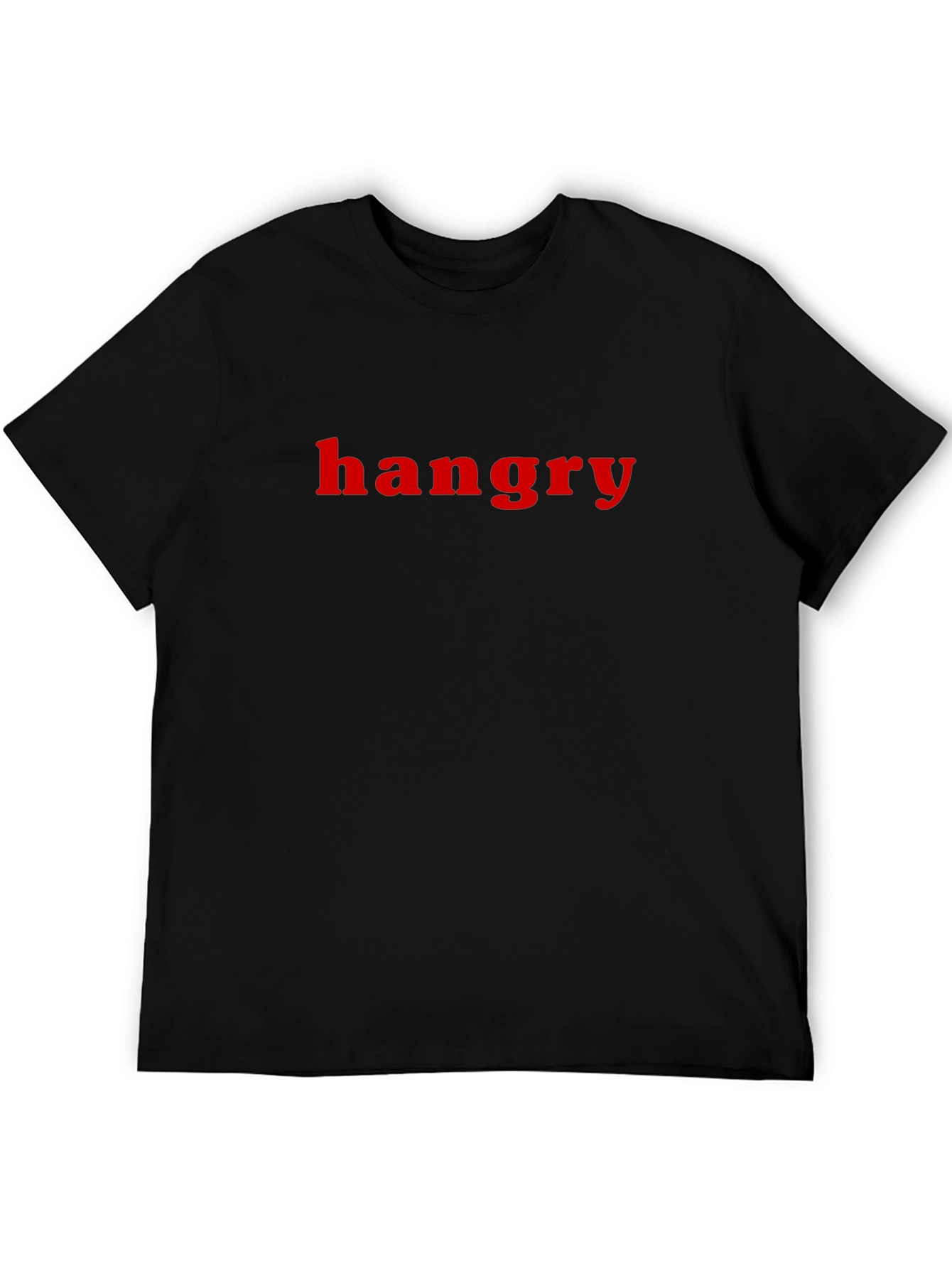 Hangry Graphic Tee - Black Crewneck T-Shirt