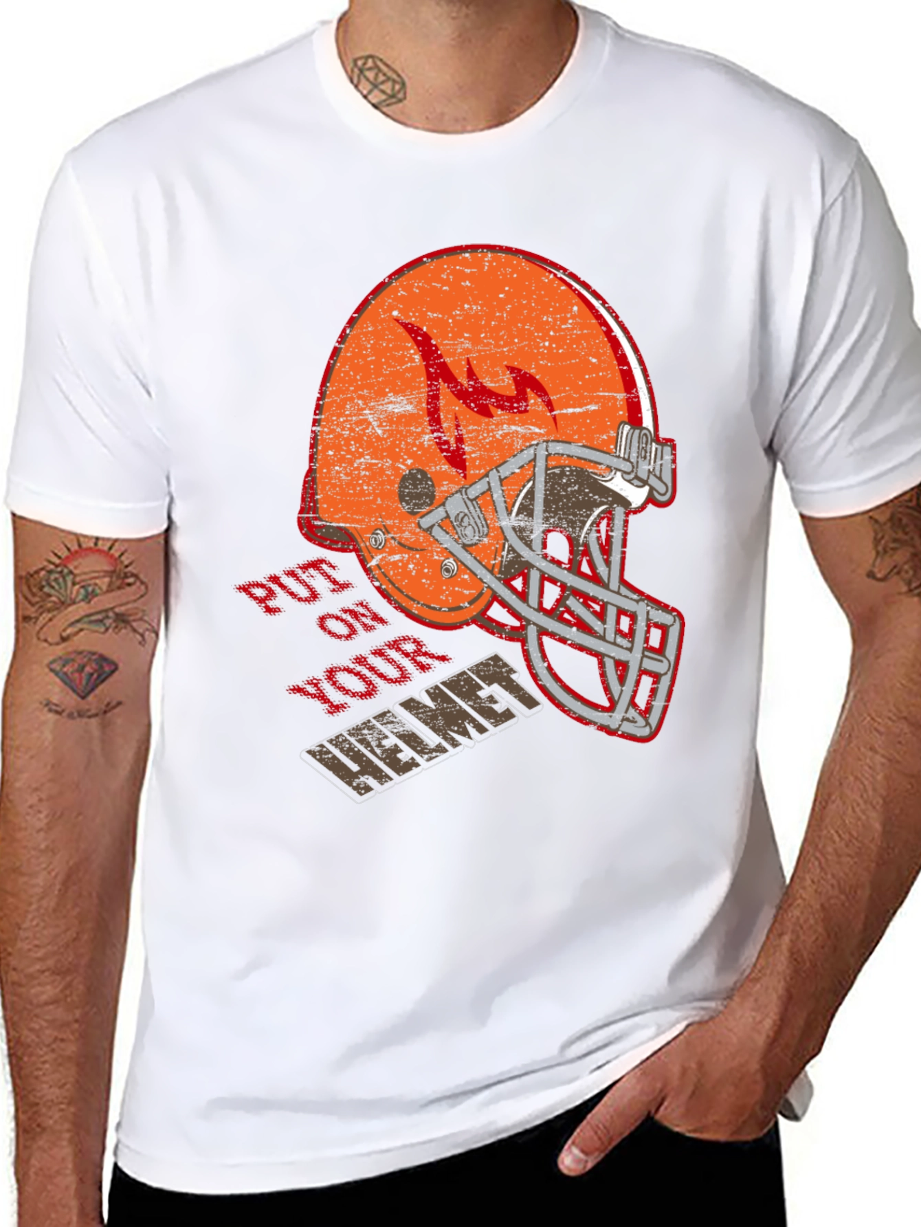 Put On Your Helmet Graphic T-Shirt