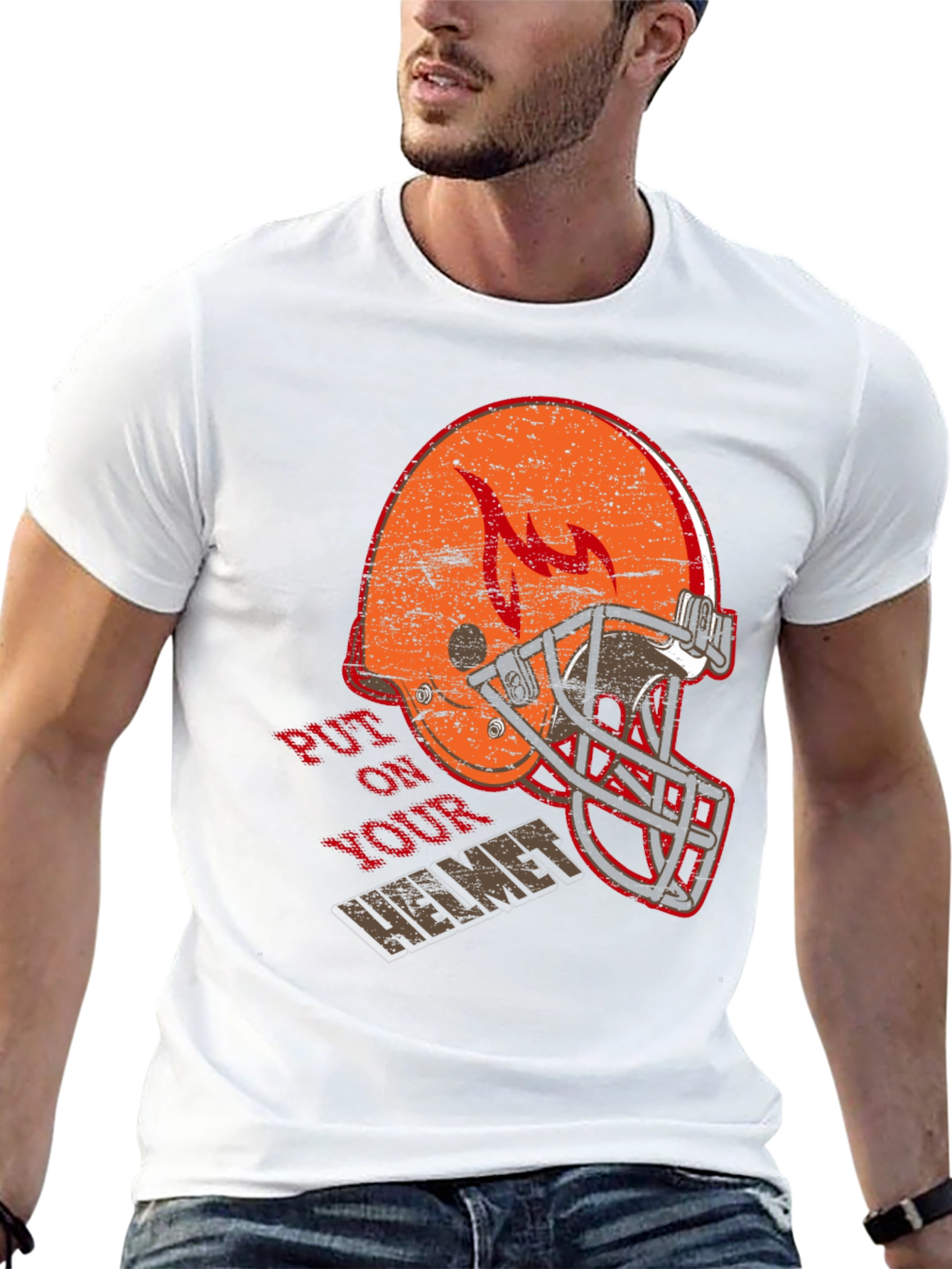 Put On Your Helmet Graphic T-Shirt