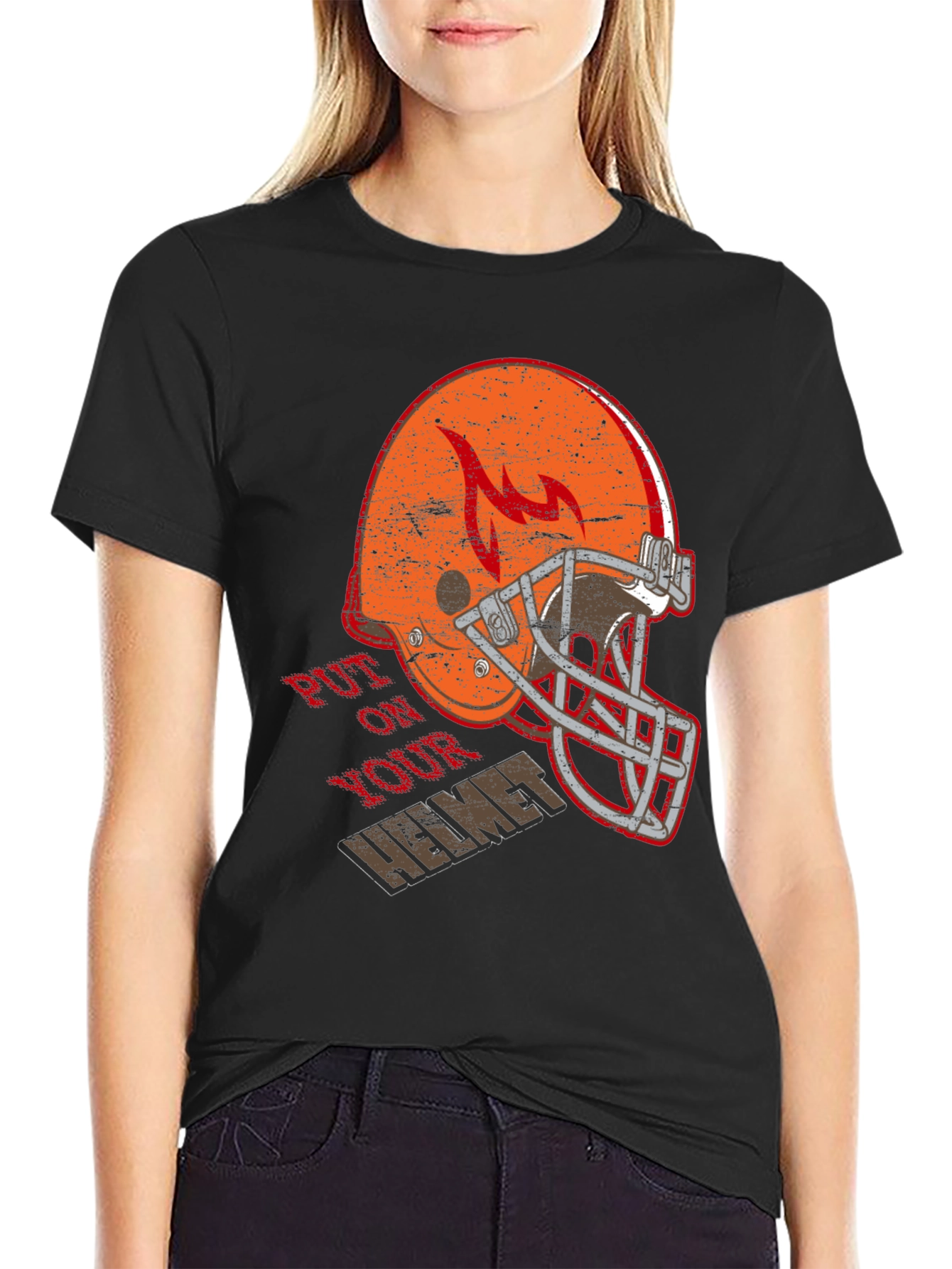Put On Your Helmet Graphic T-Shirt