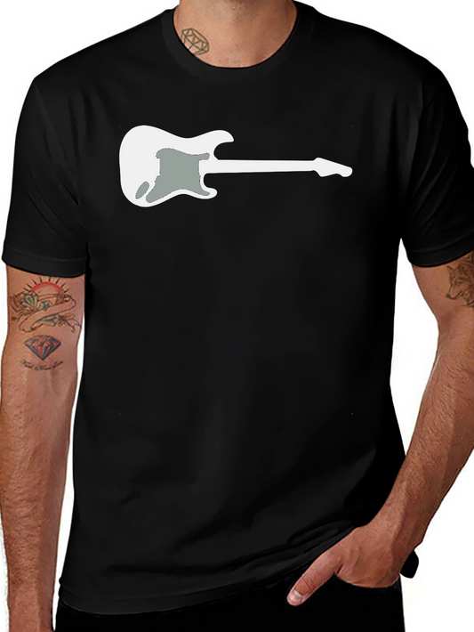 Guitar Graphic Tee - Black Casual Comfort