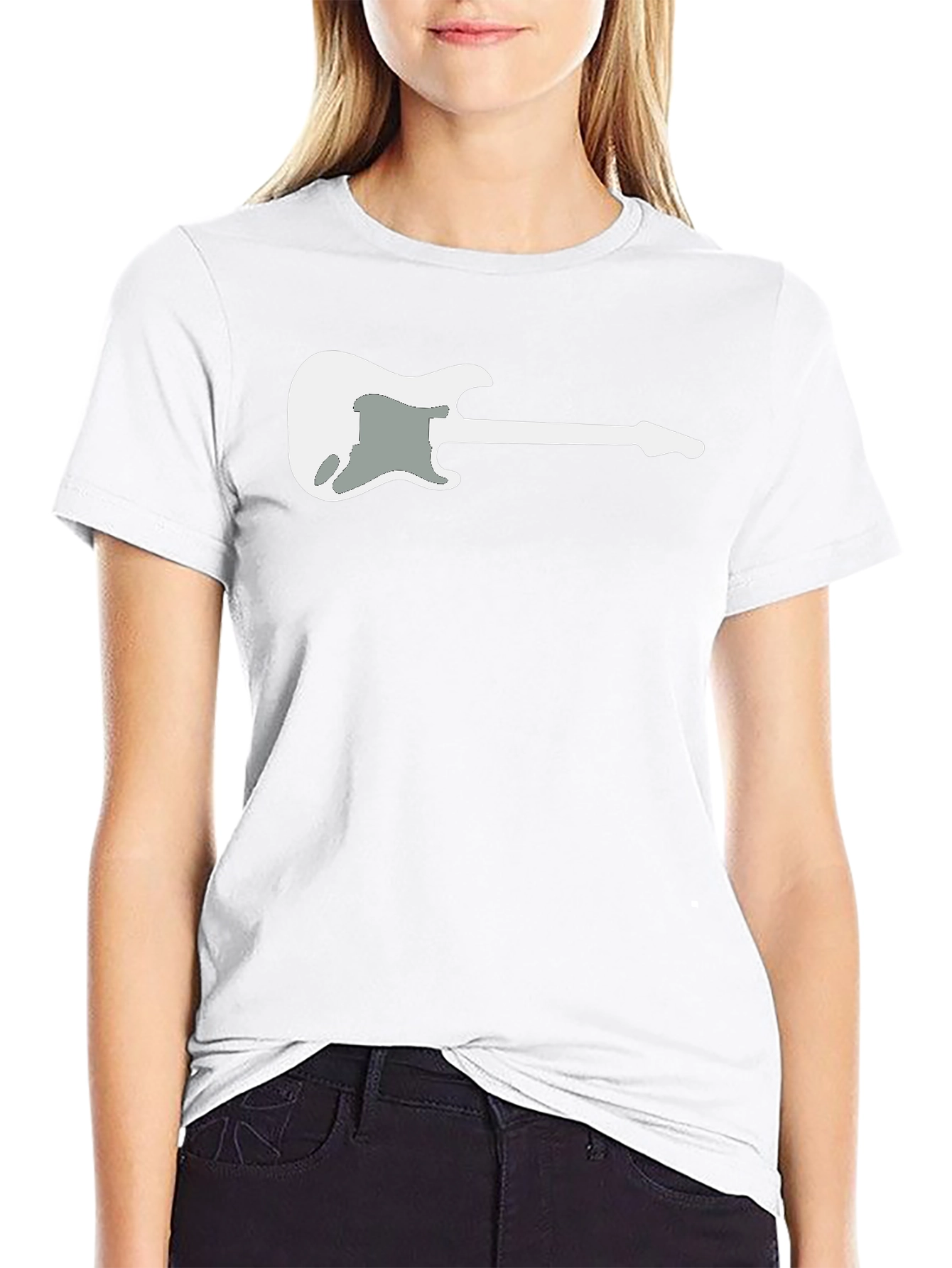Guitar Graphic Tee - Black Casual Comfort