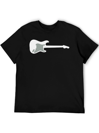 Guitar Graphic Tee - Black Casual Comfort
