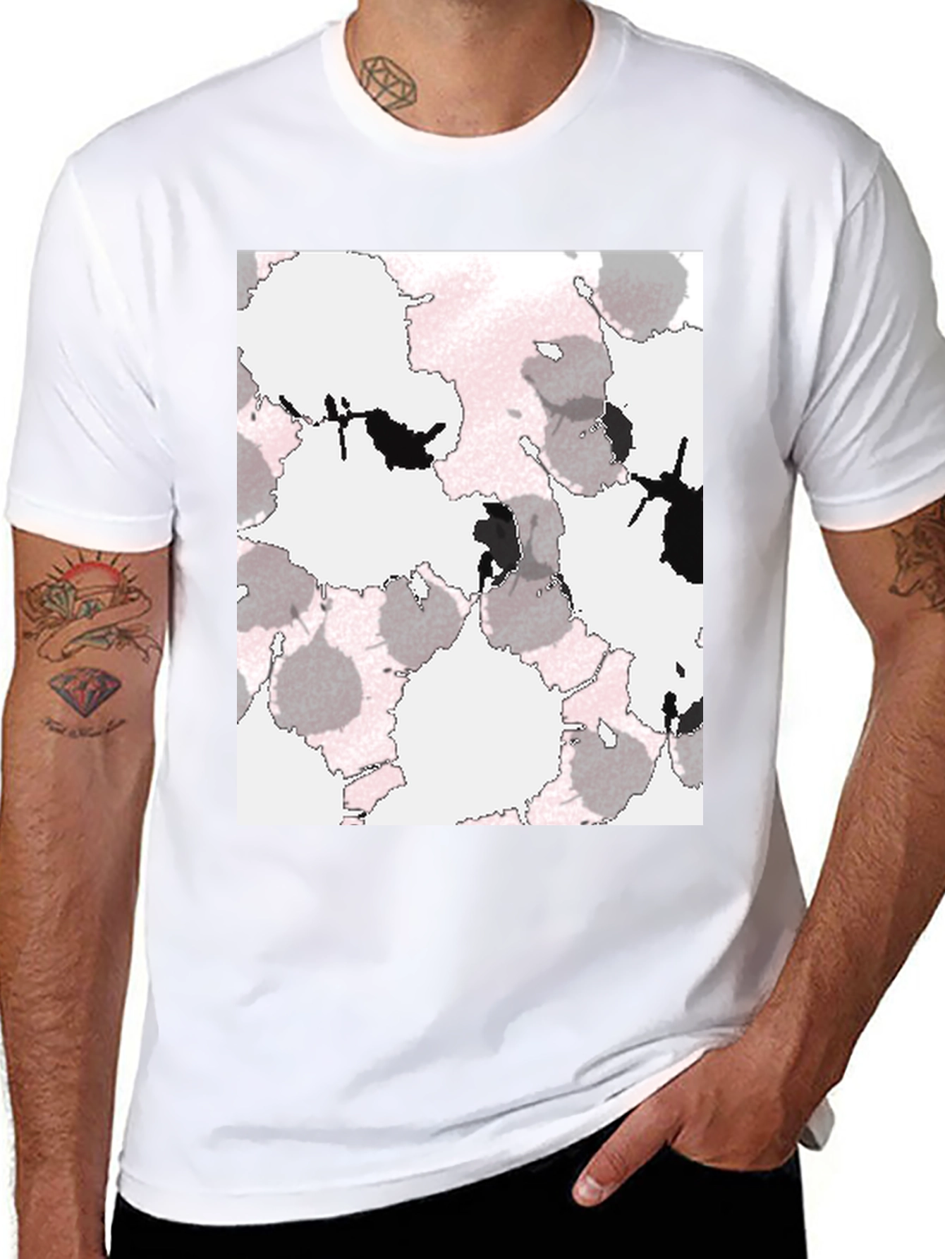 Abstract Print T-Shirt - Modern Casual Wear
