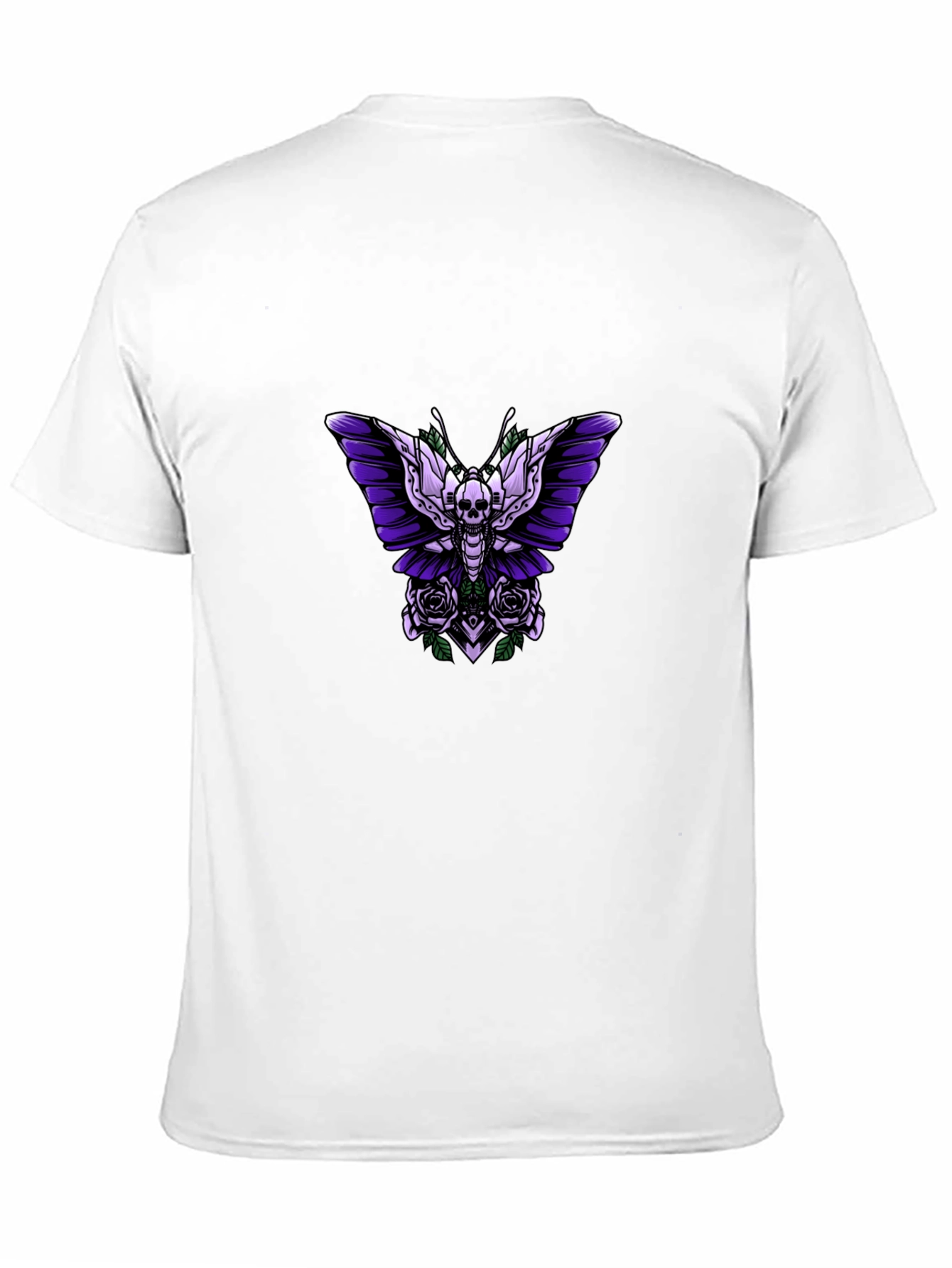Skull Butterfly Graphic Tee - Edgy Style