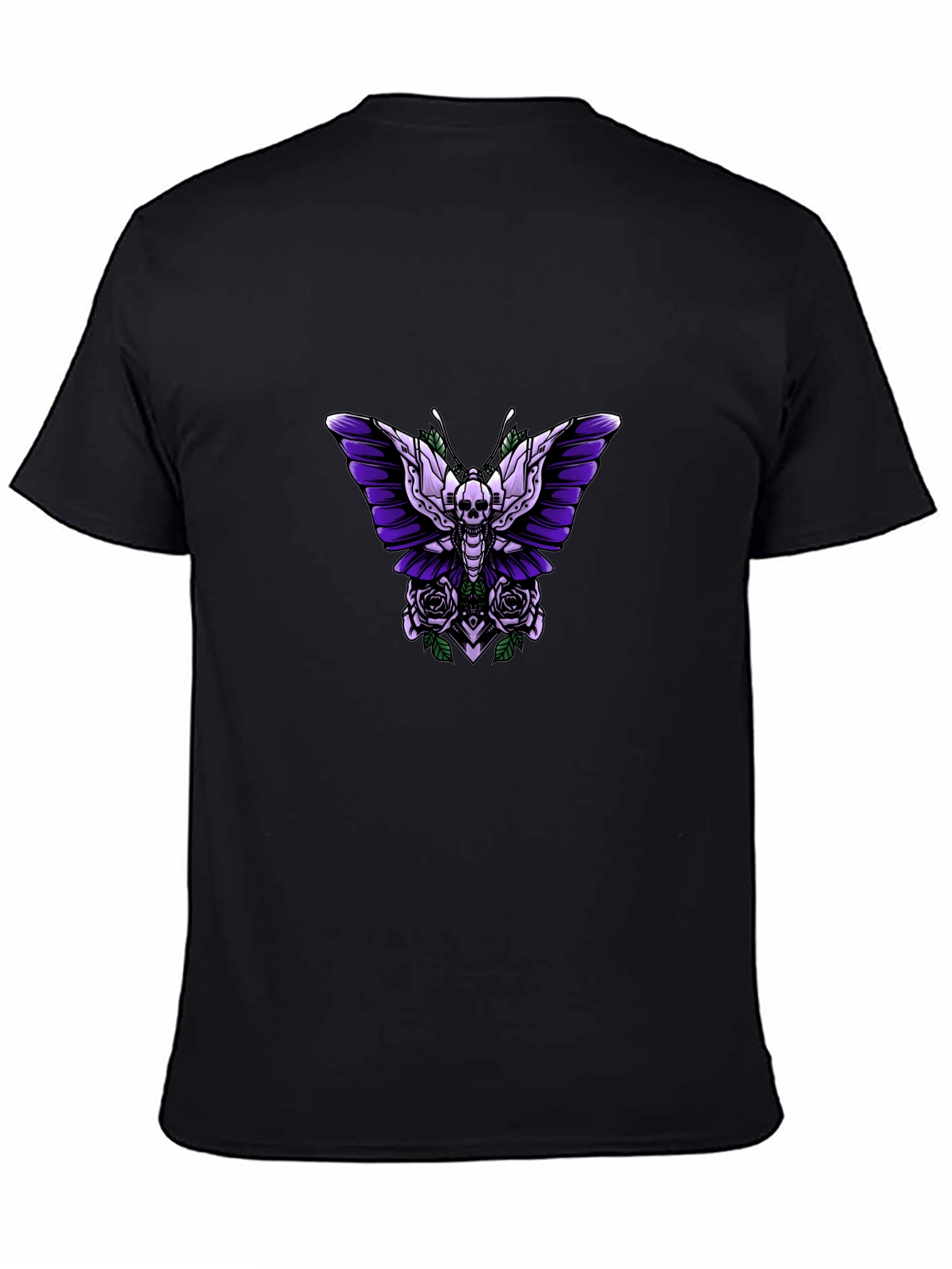 Skull Butterfly Graphic Tee - Edgy Style