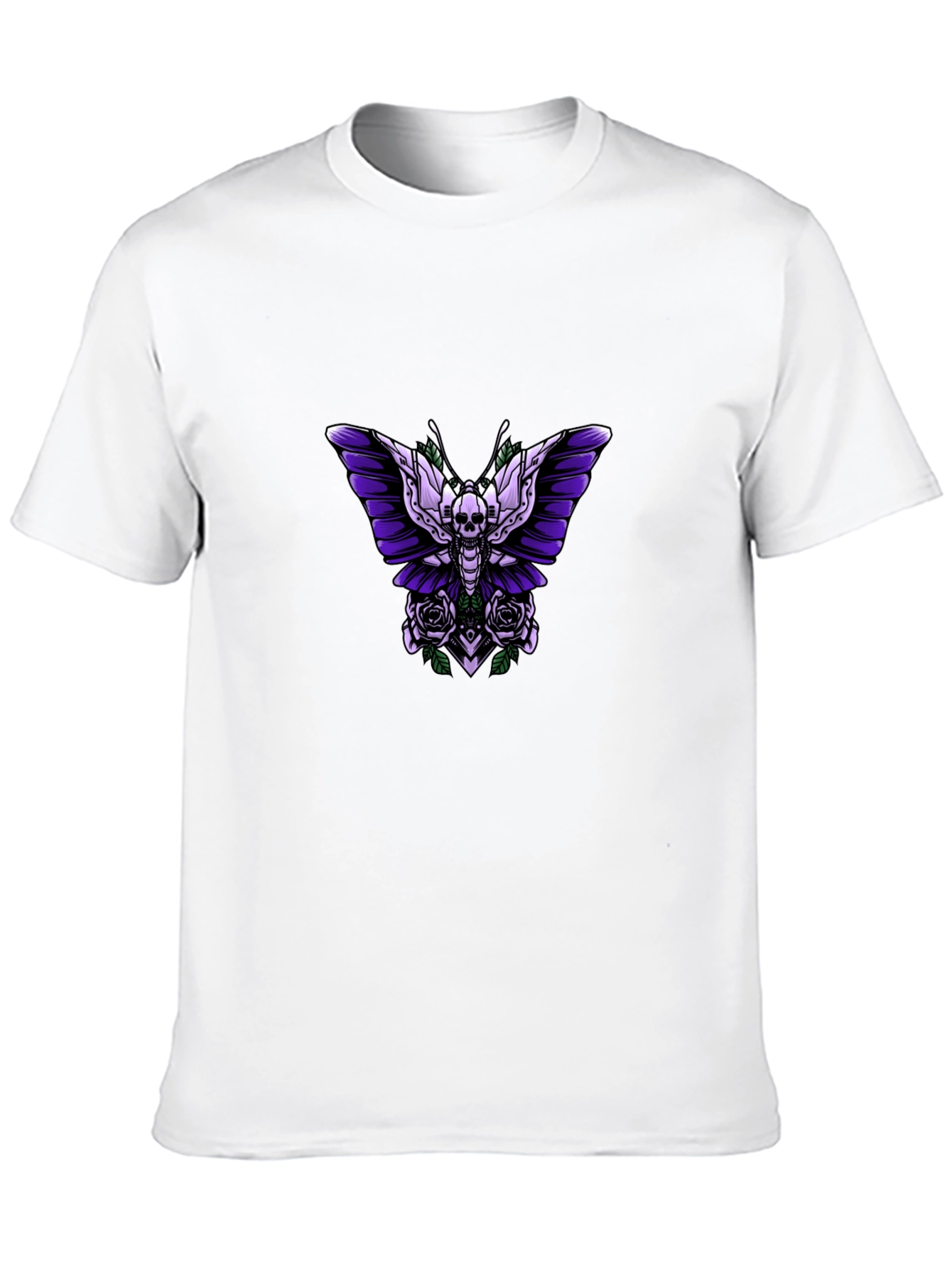 Skull Butterfly Graphic Tee - Edgy Style