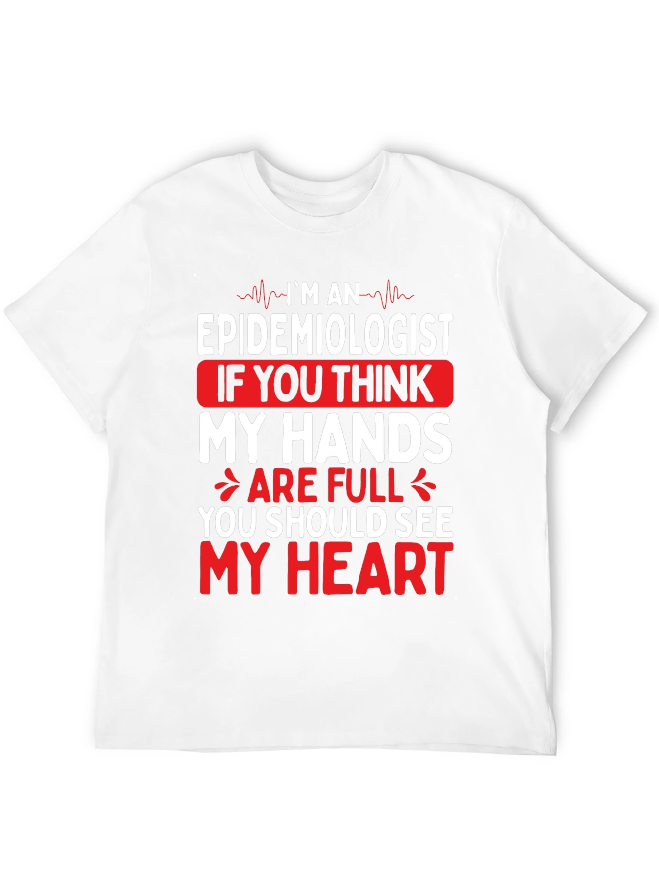 Epidemiologist Heart Graphic T-Shirt - Black