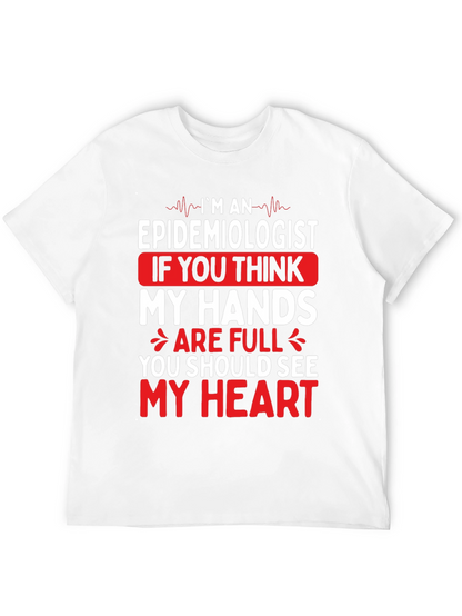 Epidemiologist Heart Graphic T-Shirt - Black