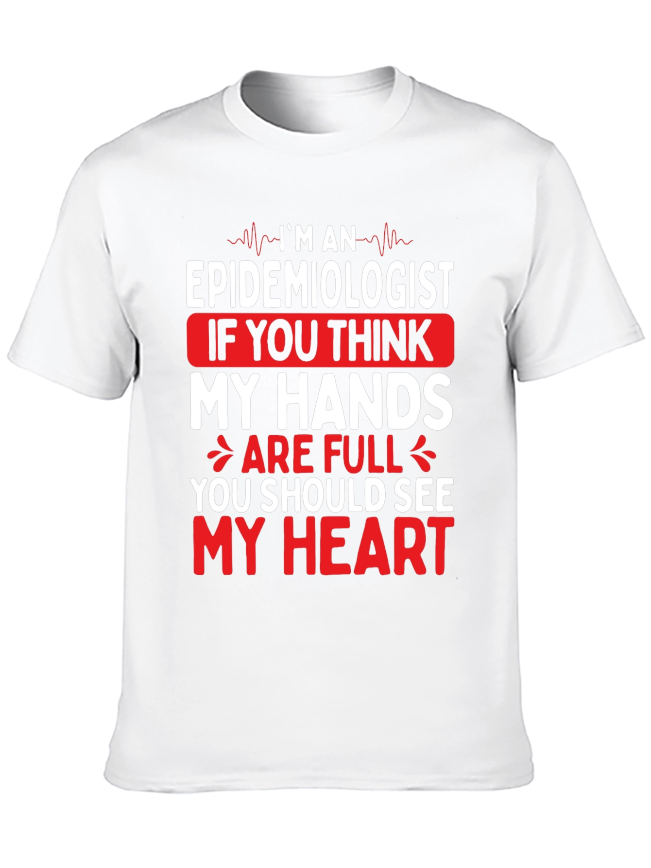 Epidemiologist Heart Graphic T-Shirt - Black