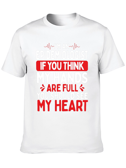 Epidemiologist Heart Graphic T-Shirt - Black