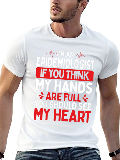 Epidemiologist Heart Graphic T-Shirt - Black
