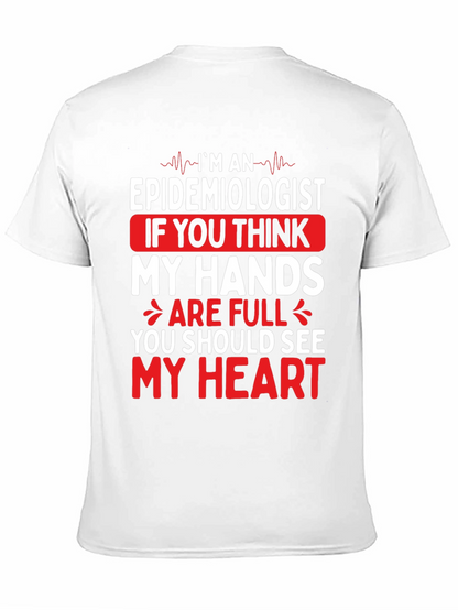 Epidemiologist Heart Graphic T-Shirt - Black