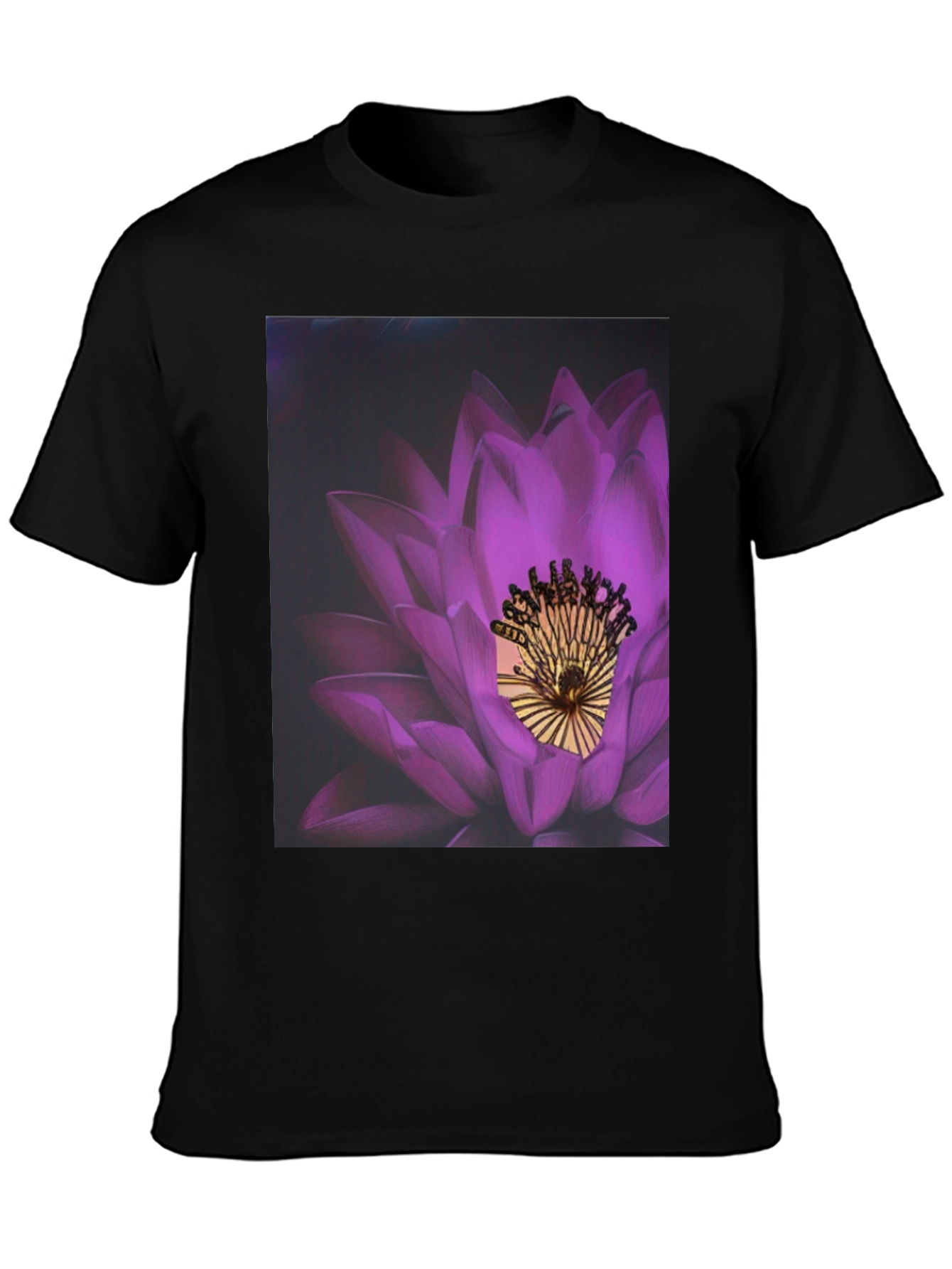 Lotus Blossom Graphic Tee - Modern Artistic Print