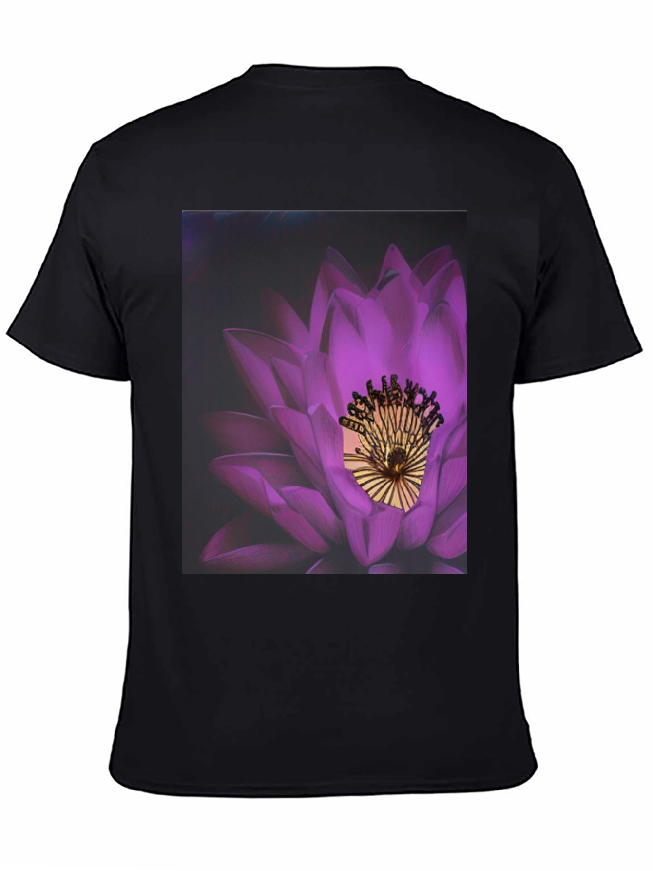 Lotus Blossom Graphic Tee - Modern Artistic Print