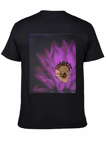 Lotus Blossom Graphic Tee - Modern Artistic Print